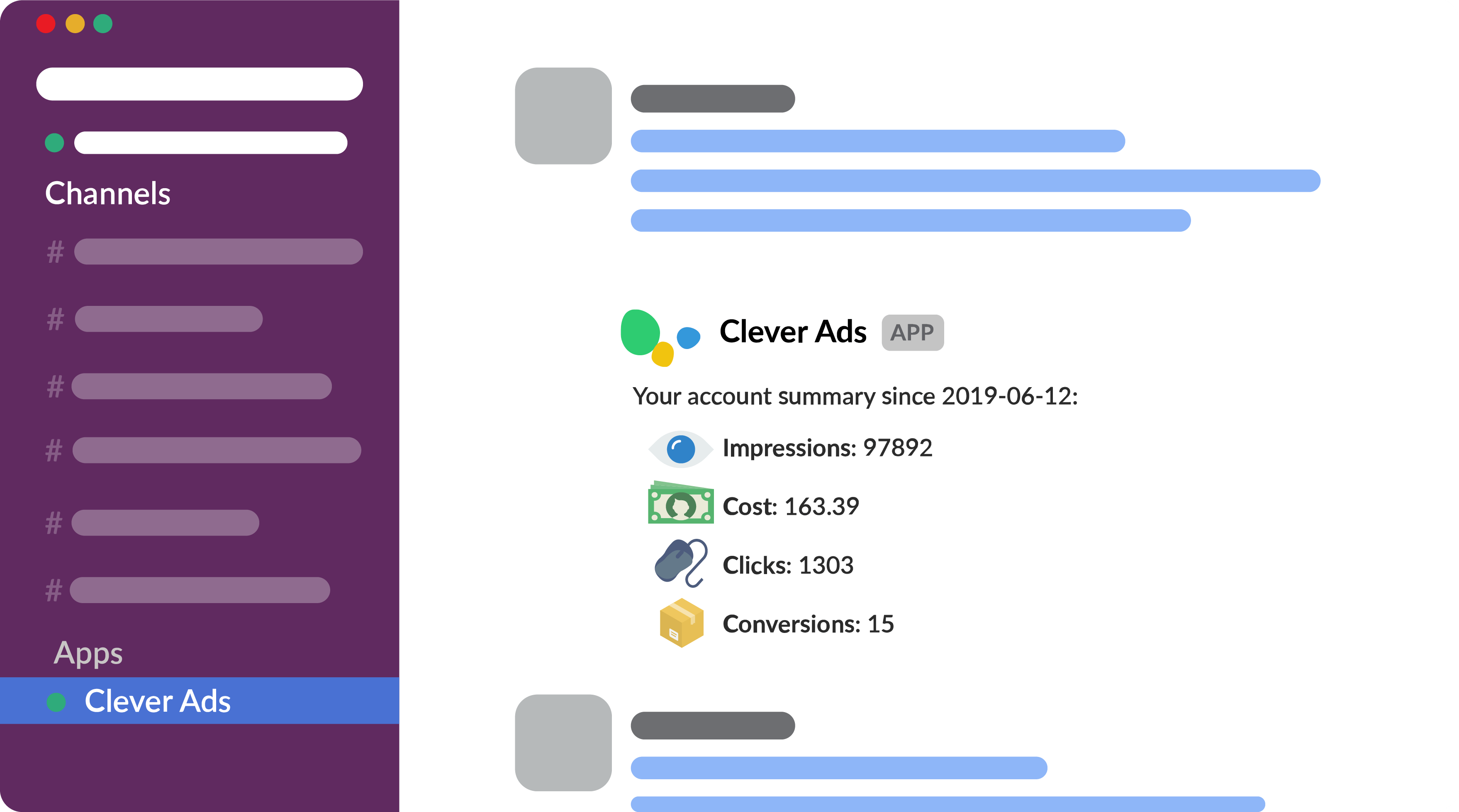 Slack metrics and graphs